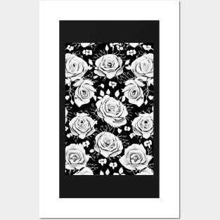 rose pattern Posters and Art